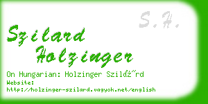 szilard holzinger business card